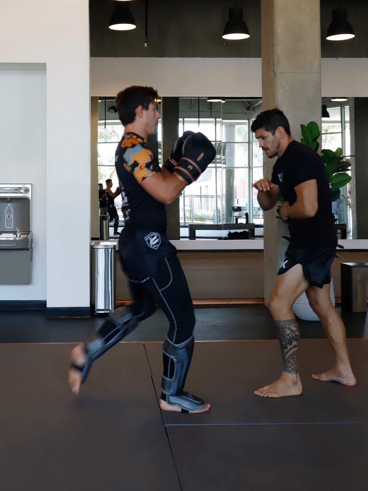 Striking drills on the mats at VOX